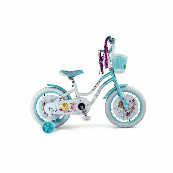 Micargi ELLIE-G-16-WHI-BBL 16 in. Girls Bicycle, White & Baby Blue - 18 x 7 x 36 in. MI332863